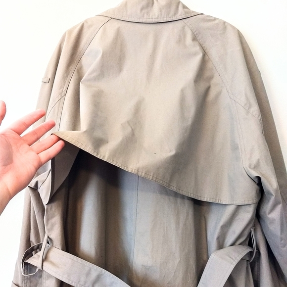 Towne by London Fog Double Breast Mens Trench Coat - Picture 16 of 16